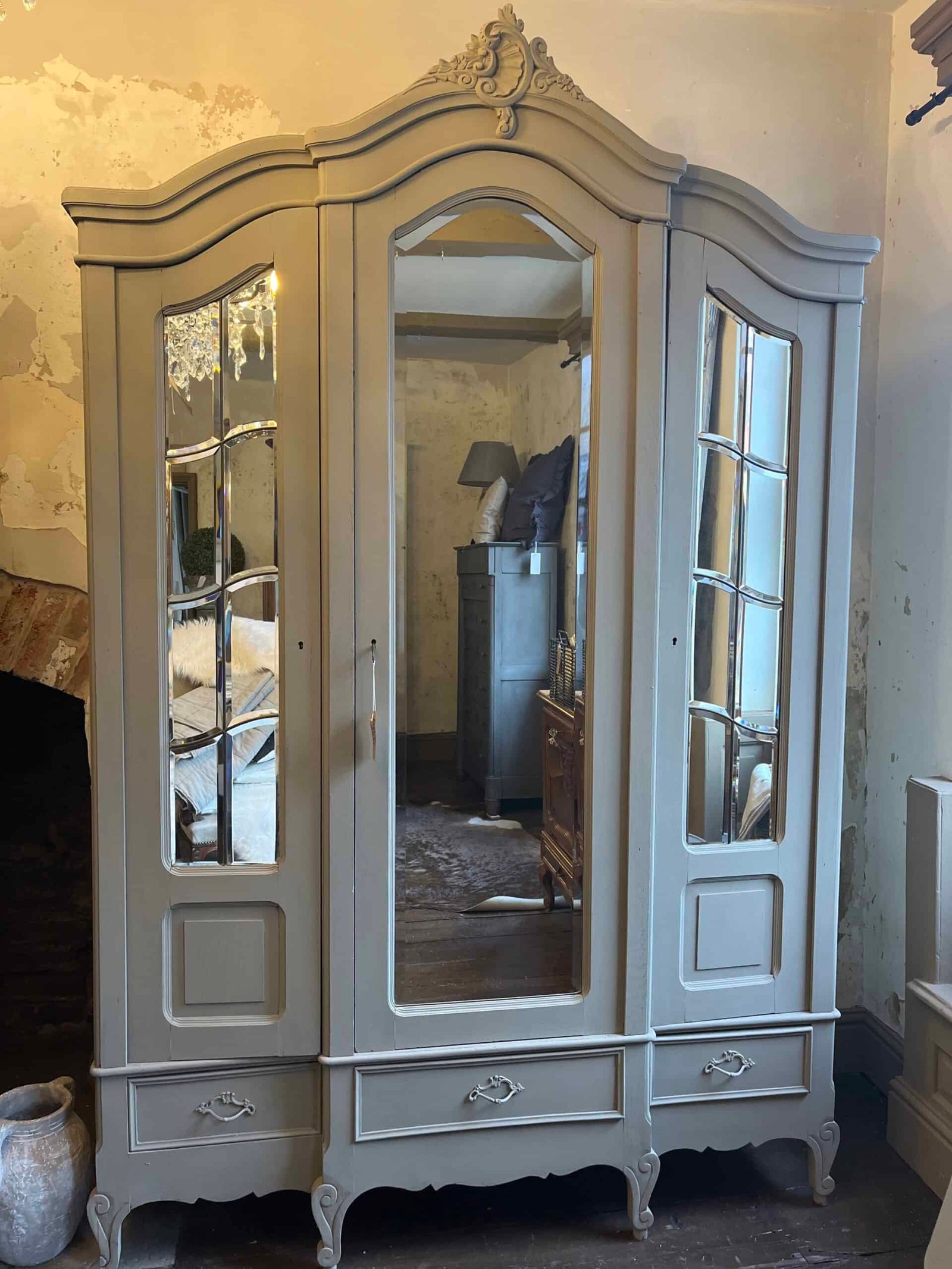 Armoire with glass doors