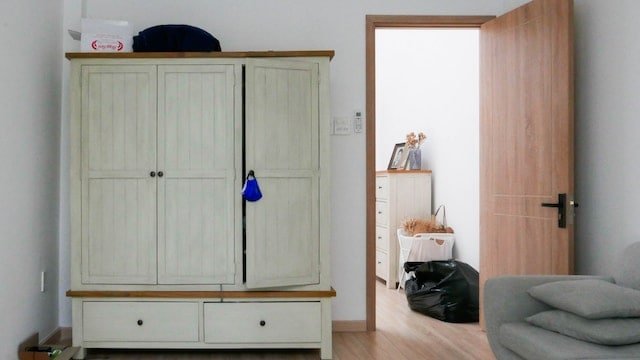 large painted wardrobe in a room